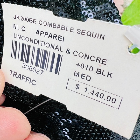 NEW WITH TAGS | UNCONDITIONAL BLACK SEQUIN BLAZER UNISEX (MENS MEDIUM) - Picture 2 of 16